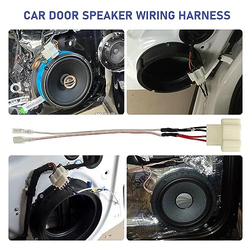 Image of Car Door Speaker Wiring Harness Replacement for Volkswagen VW 2009-2018 Ti guan, 1999-2019 Golf, 1999-2016 Jetta, 1999-2019 Beetle, 1999-2019 Passat Speaker Wire Adapter Connector Plug, 2PCS