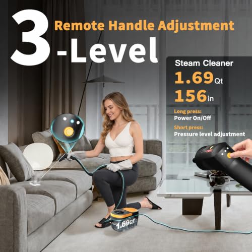 Image of CHOWERFLY Steam Cleaner, 3 Level Adjustable Handle