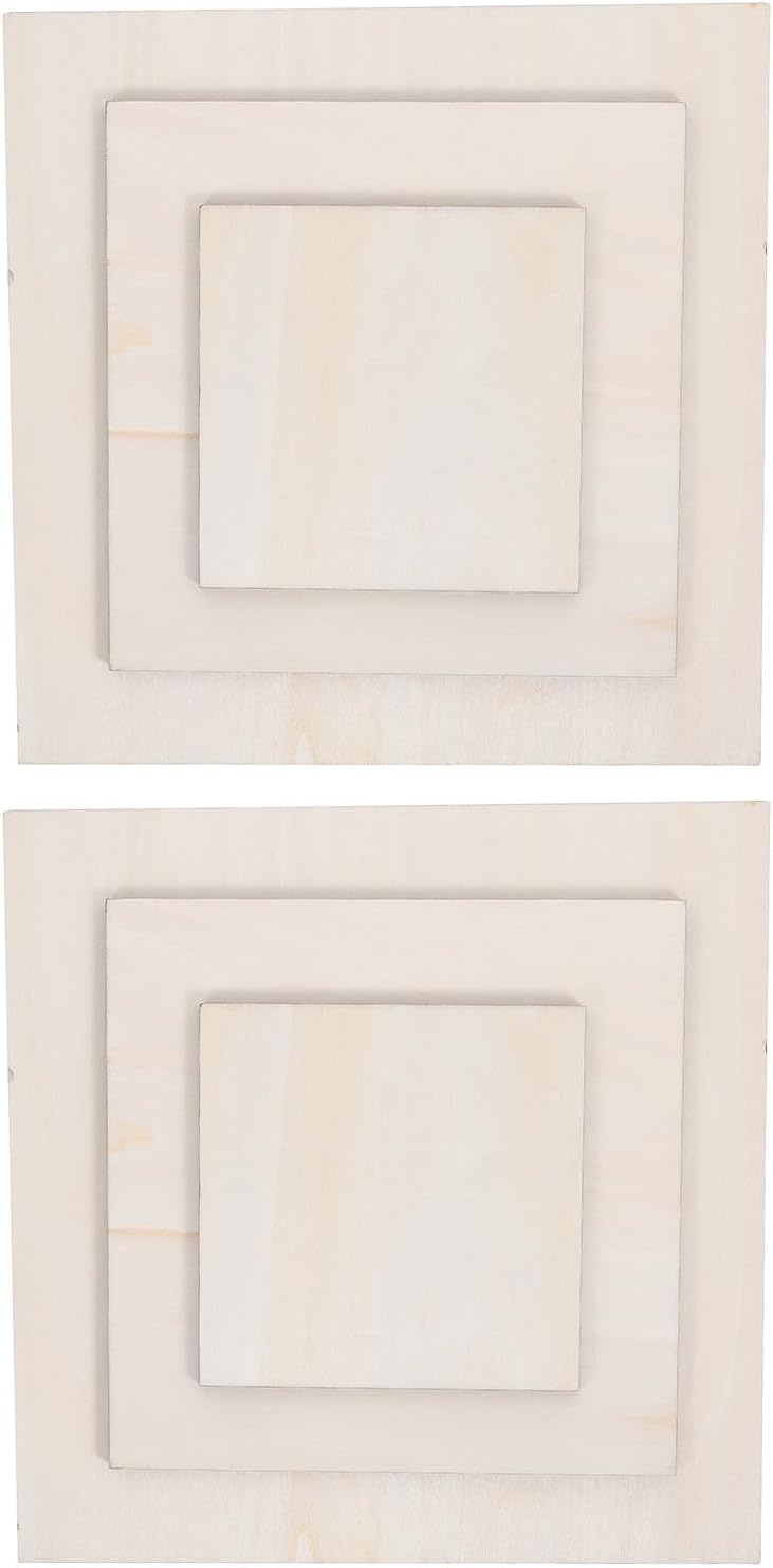 6pcs Wood Canvas Boards for Painting, Smooth Unfinished Panels