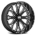 Hardrock Offroad Wheels H504 Slammer Xposed Custom Wheel - 24" x 12", -44, 8x180 Bolt Pattern, 124.3mm Hub - Gloss Black with Milled Accents, Rim