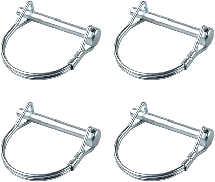 Safety Coupler Pin 1/4" x 2"6.3mm x 50.8mm, Round Arch Wire Shaft Locking Pin, 4 PCS