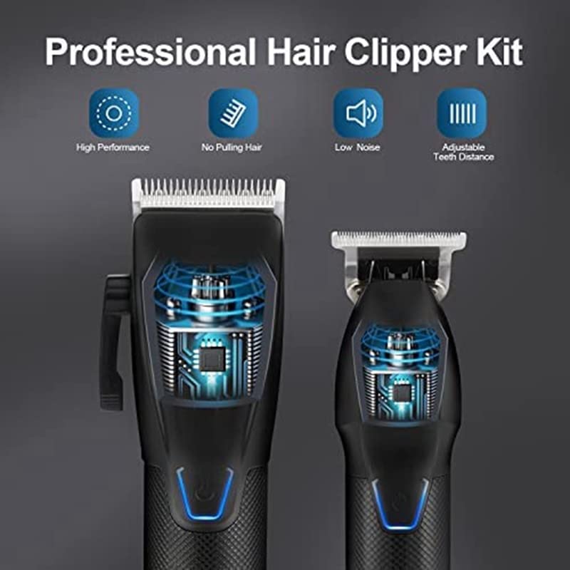 Miniatura 3 de Cortapelos para hombres, 2 piezas de cortapelos para hombres, kit profesional de corte de pelo, cortapelos de barbero inalámbrico y cortador de