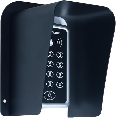 Cubierta de lluvia para timbre de puerta de metal negro laminado en frío, protector de carcasa de acero para timbre de puerta inalámbrico, timbre de