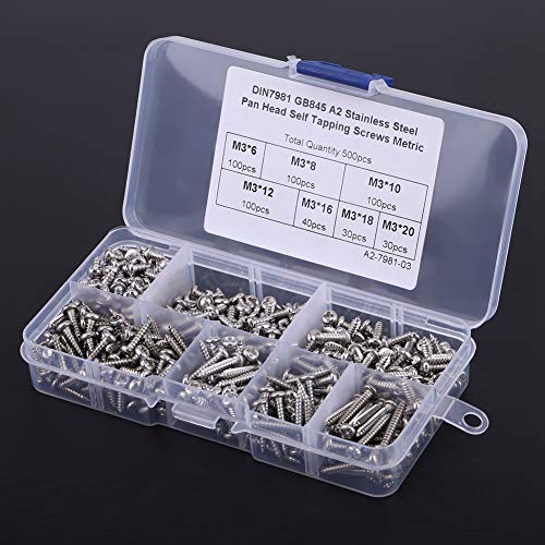 Tornillos auto-taladrantes M3 acero inoxidable x500 miniatura 4