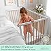 Imagen de cuna Bebe Madera de Haya Natural Resistente e Independiente para Recien Nacido 120x60 con 3 Alturas