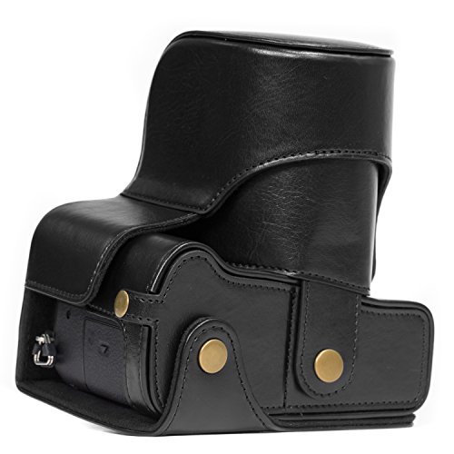 Funda de cuero MegaGear para cámara Panasonic Lumix DMC-G85 miniatura 4