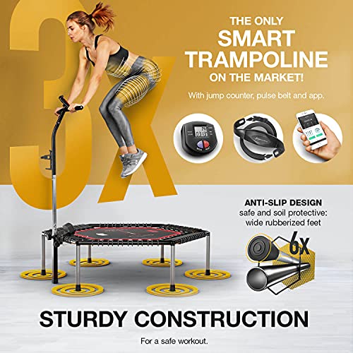 New Fair 2018! Smart Fitness HTX100 Trampoline with App + Jump Counter