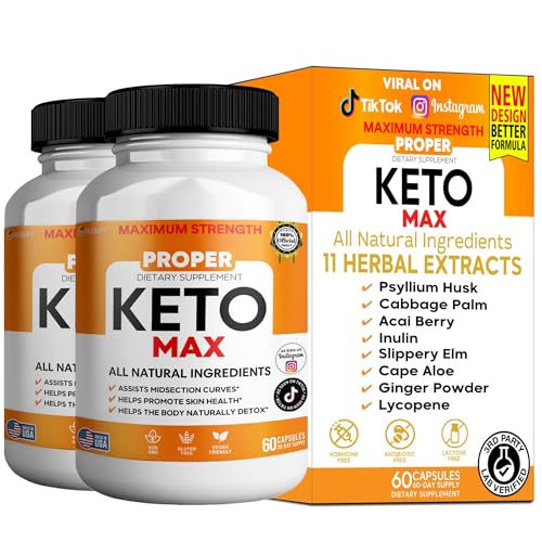 GREENVIFY Proper Keto Max Dietary Supplement, Maximum Strength, All Natural Ingredients, 60 Capsules, 30-Day Supply, Supports Skin Health and Natural Detox (2)