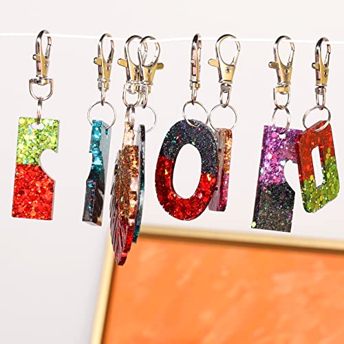 Image of LEOBRO 60PCS Lobster Claw Clasps and Key Rings, 30PCS Keychains Clips and 30PCS Key Chain Ring, Keychain Making kit for Key Chain, Jewelry Making, Art Crafts, Silver