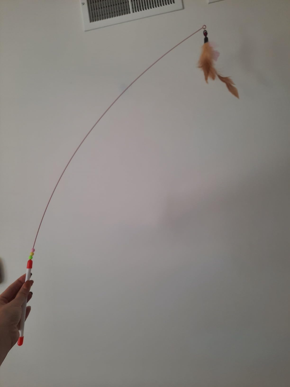 Interactive Cat Feather Toy Wand with Bell