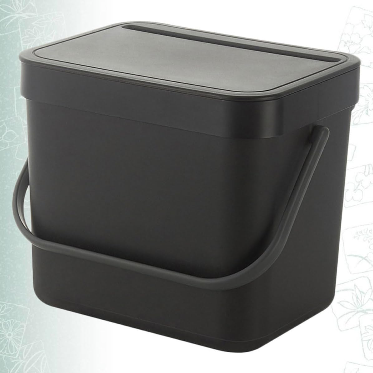 Wall-Hanging Kitchen Trash Can with Lid, Portable Plastic Garbage Bin for Home Use, Simple Design Waste Holder with Easy Installation and Compact Size