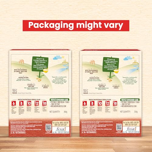 Image of CERELAC Baby Food Cereal | No Preservatives | Wheat Apple for 6 to 24 Months Baby | Source of Iron & Protein for Babies | Instant Cereal | 350g / 360 g (Weight may vary upwards)