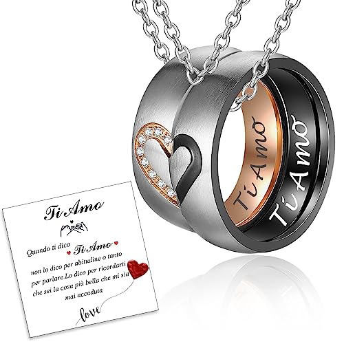 Gkmamrg Collana per Coppie - idee regalo per anniversario per lui -...
