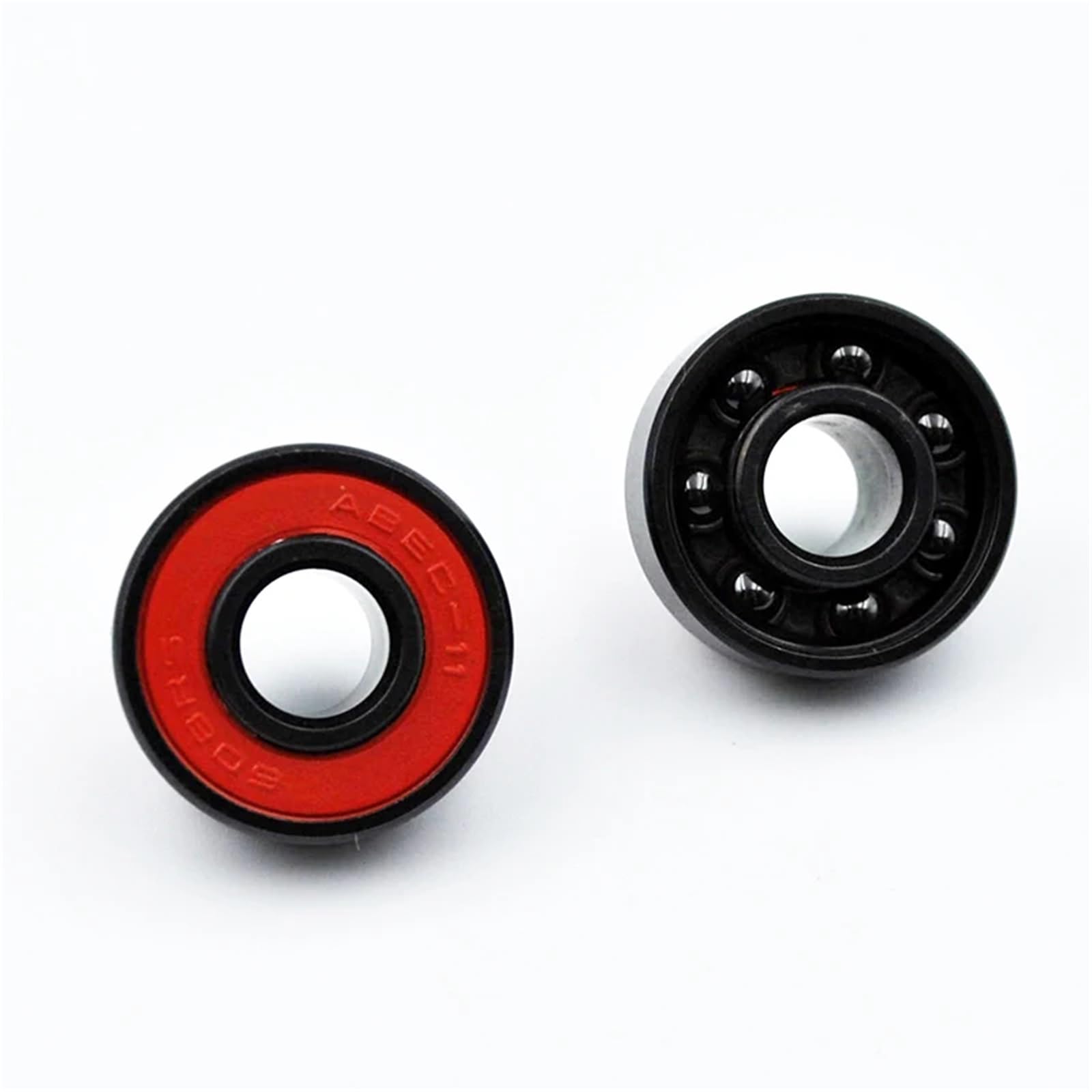 8/16 Pezzi 608 2RS Cuscinetto a Sfere in Ceramica Nera Ibrida 8 * 22 * 7mm Cuscinetti distanziatori integrati for Skateboard Longboard(16Pcs)
