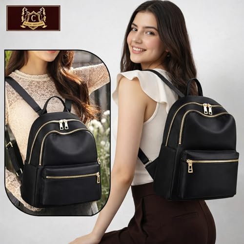 Image of Backpack Bags for Women /Girls Stylish Shoulder Sling Handbag Purse Office Travel College Daily-Use Convertible 13 Inch Laptop Backpacks Corporate - Pack of 1