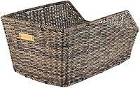 Basil Cento Fahrradkorb – Hinterrad – Rattan Look – wetterfest – Kunststoff – 47×34×22 cm – Braun