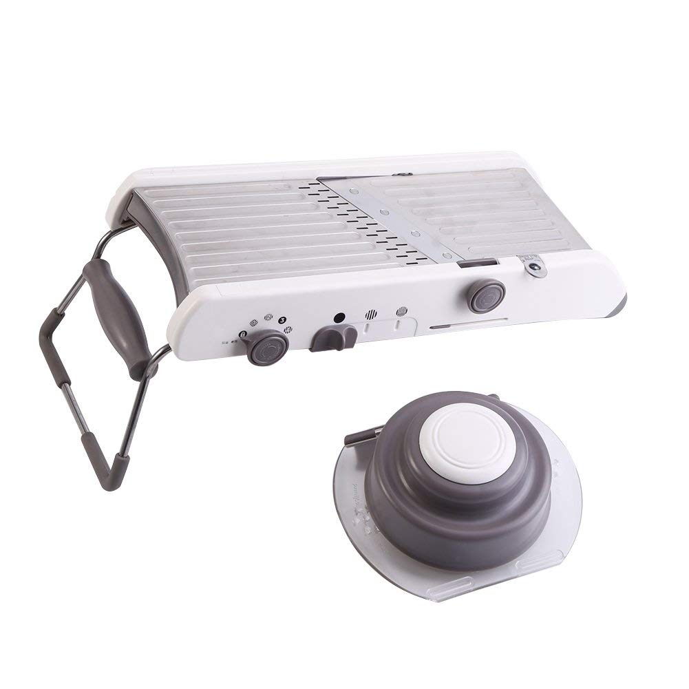 Mandolina de cocina de acero inoxidable ajustable Mandolina para verduras rallador para picar, picar, picar, picar, picar y pelar la fruta rebanadora