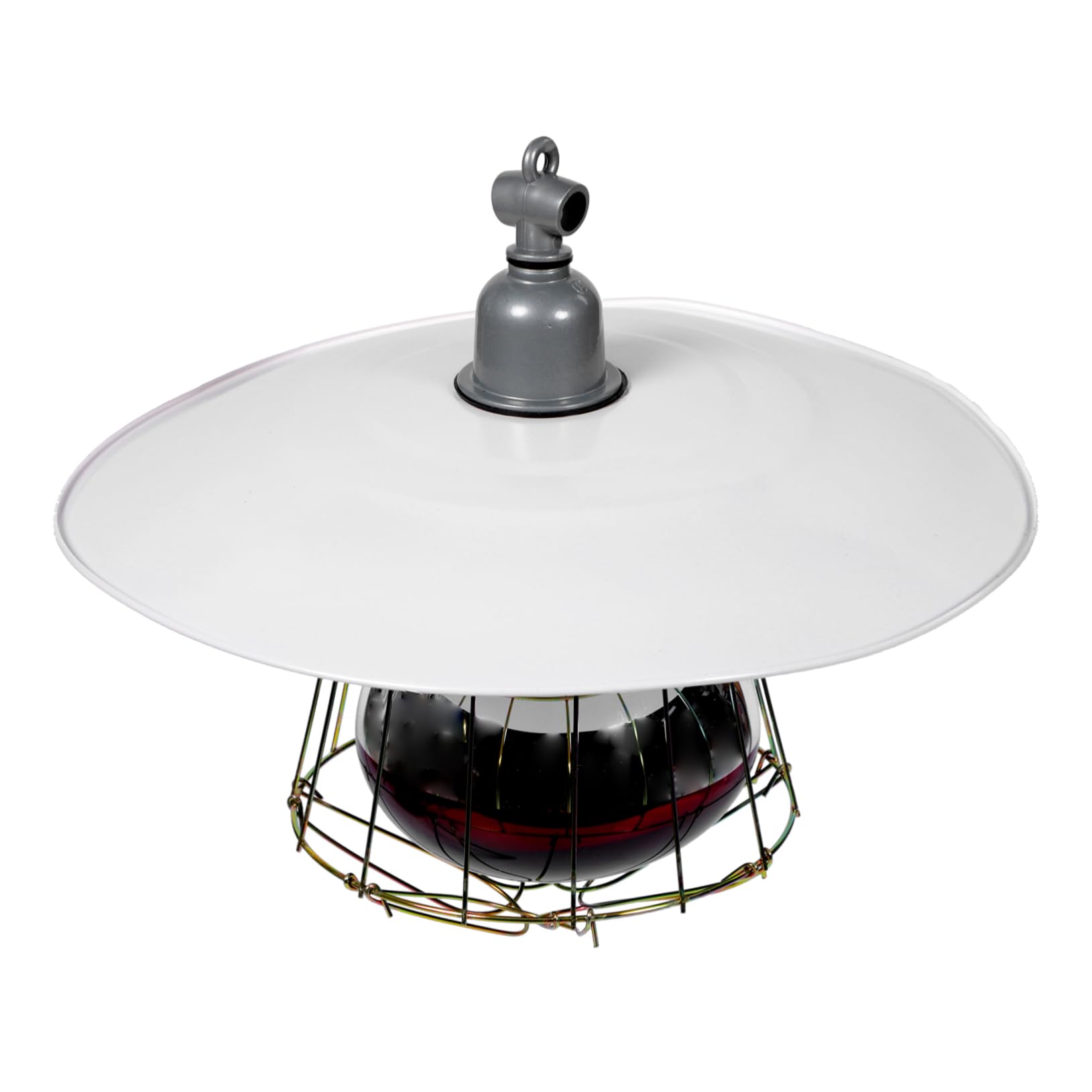 Lampada Riscaldante per Animali da Allevamento, Bianca | Incubatrice e Pet Box, Struttura in Metallo e Alluminio, Installazione Semplice, Protezione Anti-scottatura Colore Casuale