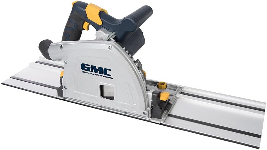 GMC 336282 1400W 165 mm Plunge Saw and Track Kit GTS165 UK, Silver