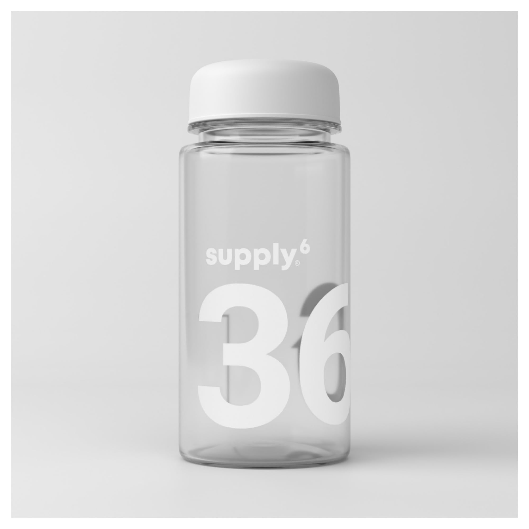 SUPPLY6 360 Shaker Bottle 350ml, 100% Leakproof Guarantee Shaker/Sipper Bottle | With Anti Spill Design| Easy to carry | BPA Free (Plastic, Pack of 1), transparent