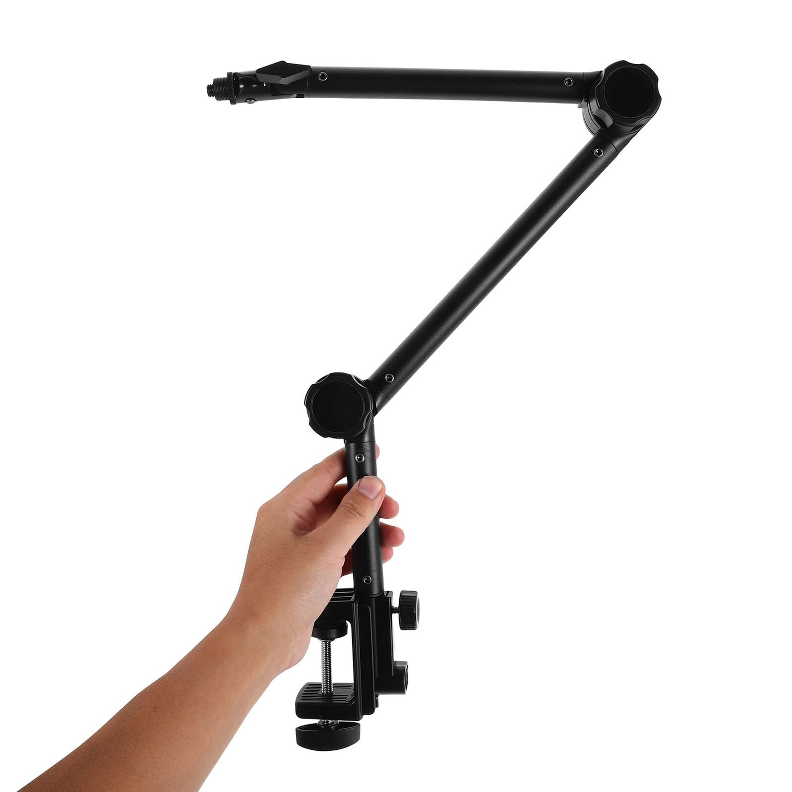 Soporte de Micrófono de Condensador con Brazo Flexible de 360 Grados, Material Metal y Plástico, Clip Ajustable para Escritorio Adecuado para Grabación en Estudio Profesional