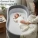 Bassinet Mattress 30x18 Peanut, Baby Waterproof Replacement Pad Compatible with Halo Bassinet, Firm Support Foam Insert with Bamboo Viscose Cover