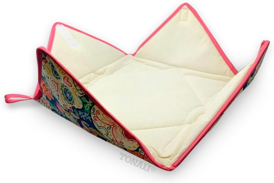 Tortillero Napkin Large Skulls Coral