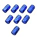 EBOOT 8 Pcs Blue Tire Stem Valve Caps Wheel Valve Covers Universal Car Dustproof Aluminum Tire Caps Hexagon Shape for Cars Truck Motorcycle SUV Bike