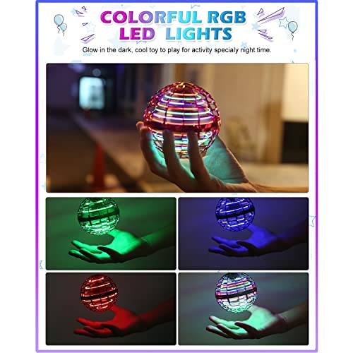 Image of ATHLERIA Pro Hand Operated Mini Drone for Kids Teens,Led Light Arrow Rocket Helicopter Flying Ball Toy,Flying Spinner Interactive Toys,Birthdays for Boys Girls 6+