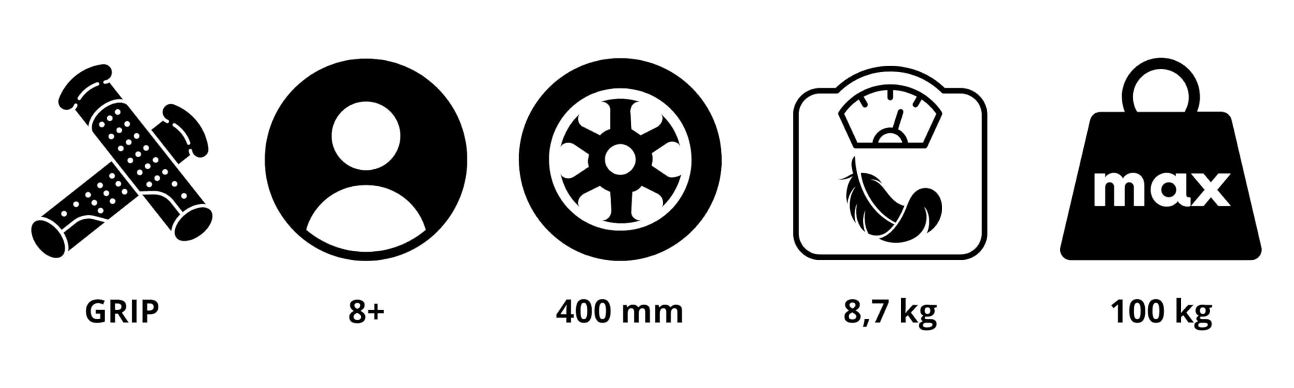 HyperMotion Hulajnoga dla Dzieci, Dorosłych i Młodzieży, Hulajnoga Miejska z Dużymi, Pompowanymi Kołami 2 נ16" (40 cm), Hamulce v-brake, Stalowa Rama, Regulowana Kierownica