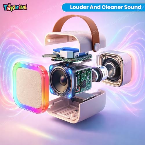 Image of Toyshine Wireless Karaoke Microphone with Portable Bluetooth Speaker inbuilt with Dynamic Lights for Birthday Family Home Travel for Girls Boys & Toddlers Ages 4 & Above