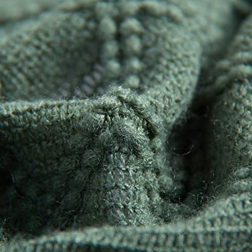 Lifein Green Throw Blanket For Couch-Soft Knitted Farmhouse Boho Throw,Cozy Knit Small Lightweight Blankets&Throws With Tassel For Bed,Chair,Sofa,Living Room,Home Decor,Woman,Fall(Green,50 * 60In) #TOP5