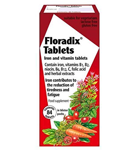 Floradix Iron and Vitamin Tablets 84 Tablets - 4 Pack