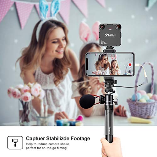 ULANZI U-Vlog Compact Camera Vlog Tripod Set, Mini Ball Head Hot Shoe Adapter w Cold Shoe Mic Light Stand Lightweight Handle Grip for Gopro/DJI Osmo Action/Pocket/Sony/Canon/Nikon DSLR Camera
