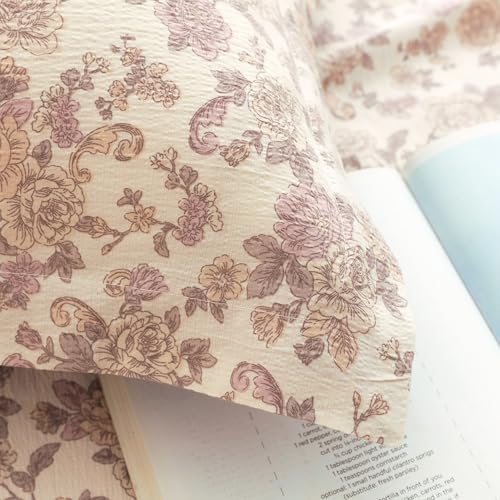 Image of Story@Home King Size Air Cotton Bedsheet 240 TC Fitted Sheet with 2 Pillow Covers, Soft & Durable Bed Sheet for King Bed (270 x 250 cm, Floral Print, Purple & Off White)
