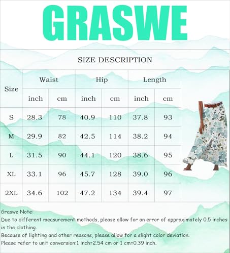 GRASWE Womens Button Front High Waist Casual Maxi Skirt Work Office Cotton Linen Long Skirt Loose A Line Skirt2