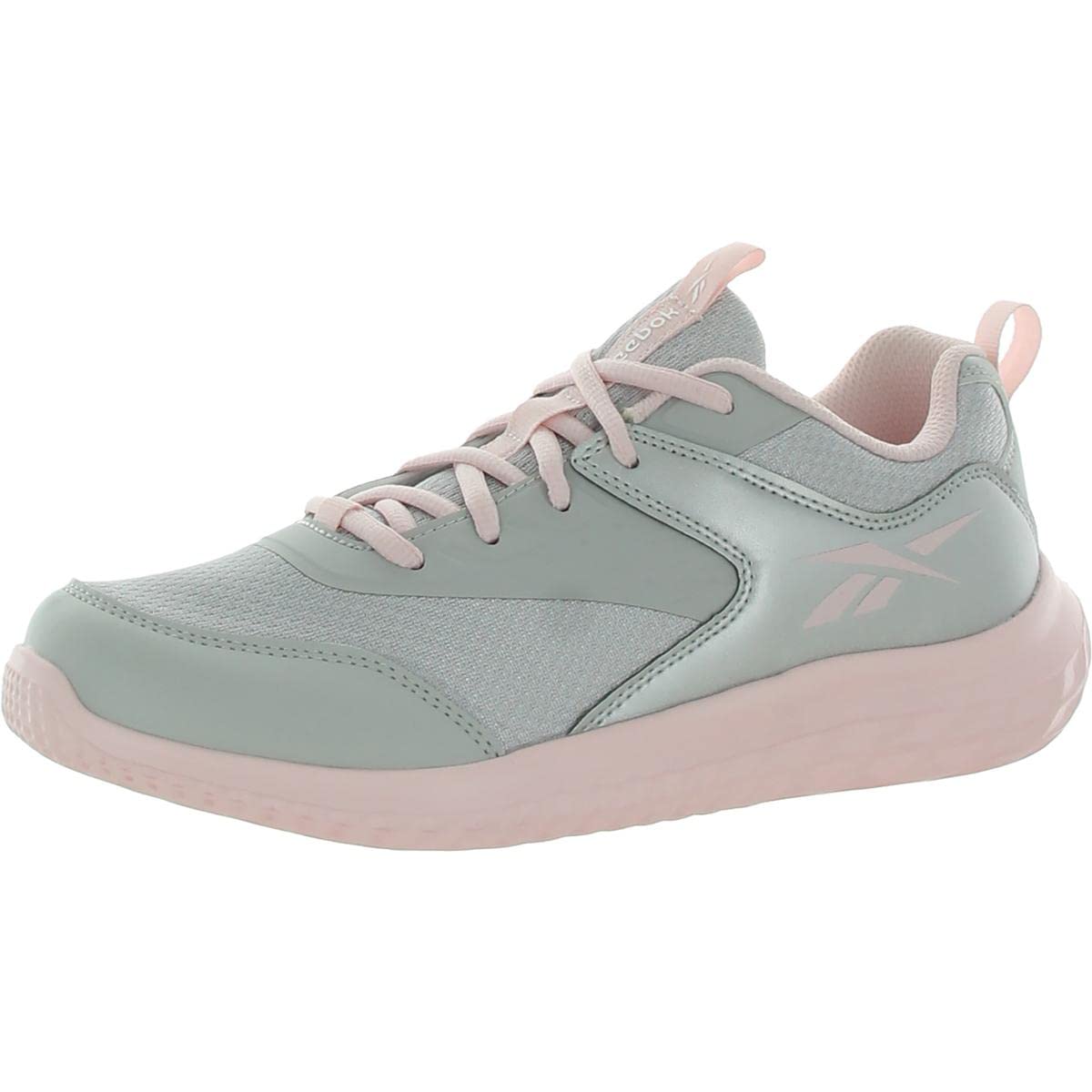 Reebok Girls Rush Runner 4.0 Running Shoe, LGH Solid Grey/Silver met./Porcelain Pink, 6 Little Kid