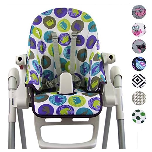 Bambini Mundo Funda de repuesto, asiento de almohada, funda para Peg Perego de Zero de 3 diseño elefantes verdes