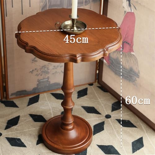 Table basse côté canapé petit coin rond bois luxe salon