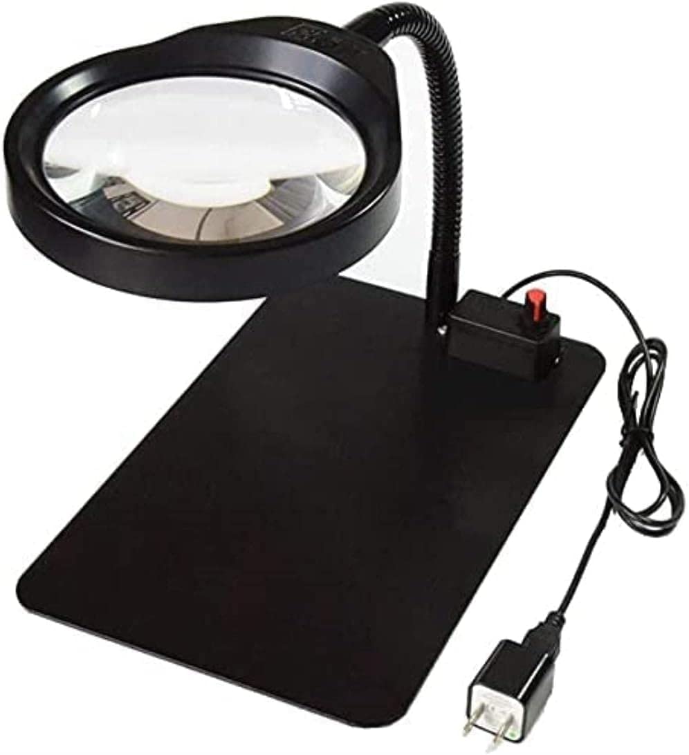 Lupa Escritorio LED Lámpara de Aumento Brillo Ajustable Manguera Flexible Mantenimiento Lectura Iluminación Lupa Matrimonio