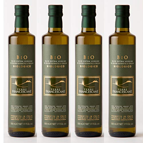 ORGANIC Italian Extra Virgin Olive Oil | Pack of 4 | directly imported from selected artisinal italian farms