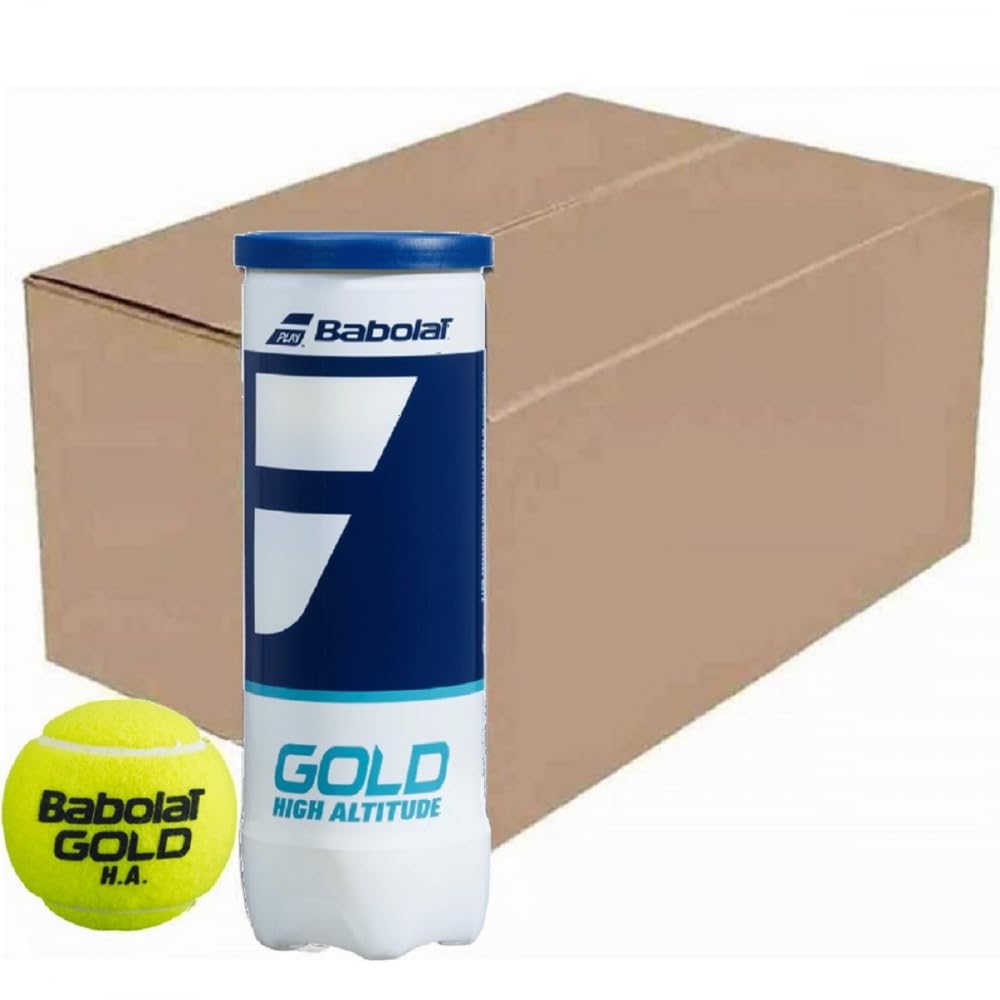 Babolat Pelotas de tenis doradas de alta altitud, estuche (72 pelotas), 3 pelotas/lata