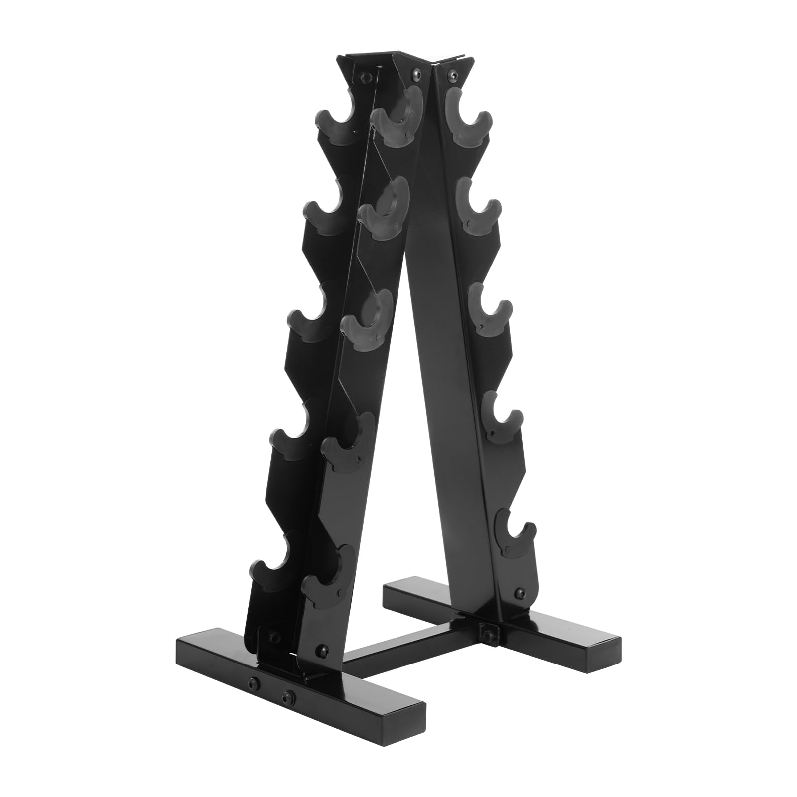 Support d'haltères court en acier à 5 niveaux - Charge maximale : 100 kg