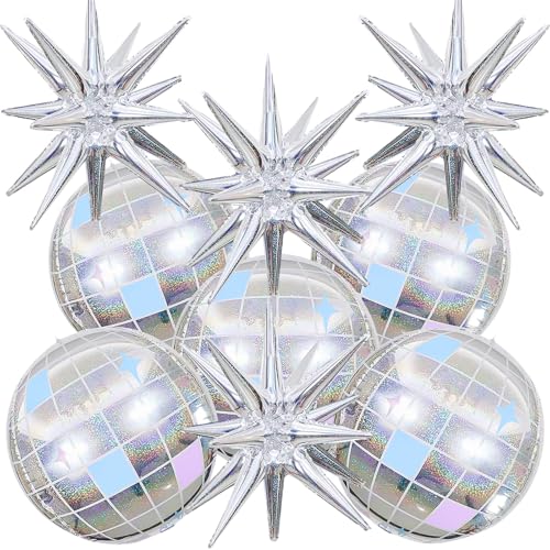 Grands ballons disco 4D pour décoration enterrement de vie de jeune fille rétro