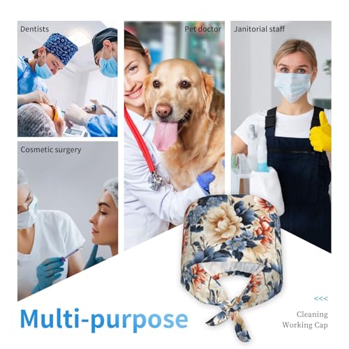 Image of Unisex Adjustable Surgical Sweatband - Elastic Bandage Cap - Scrub Caps for Nurse Working Cap