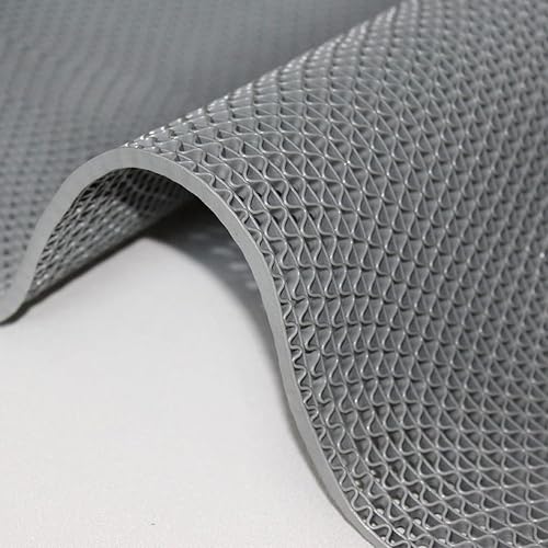 Anti-Skid Multipurpose Rubber Mat | Heavy-Duty Non-Slip Floor Mat for Bathroom, Shower, Swimming Pool, Entrance & Outdoor Use |16x24 inch Small, Grey
