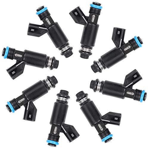 Fuel Injectors Set TUPARTS 8pcs 4Holes Fuel Injector Kit 12580426 fit for C-hevrolet Avalanche Express Silverado Suburban 1500/Silverado 1500 Classic/Tahoe,G-MC Savana Sierra 1500/Yukon/Yukon XL 1500
