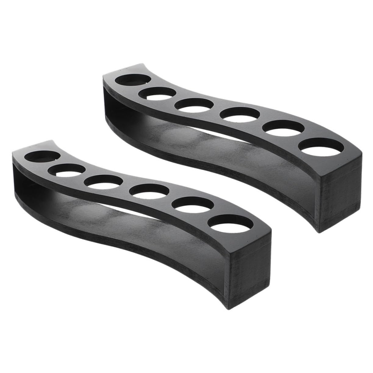 PRETYZOOM 2pcs Wooden Shot Glasses Holder with Slots Space Saving Countertop Cup Rack for Parties Bars and Ktv Organizer for Shot Glasses Wine and Beer Cups