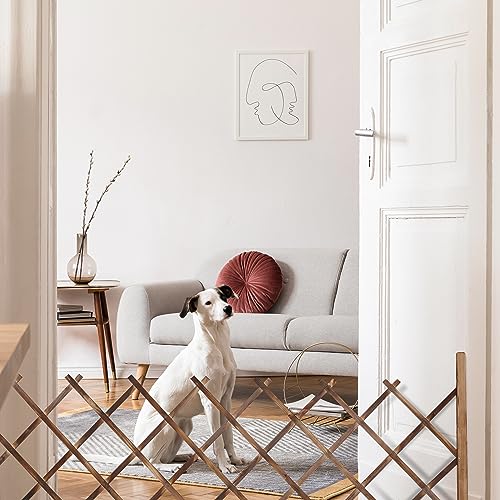 Celosía de pie extensible 185 cm Relaxdays soporte plantas enredaderas madera 6