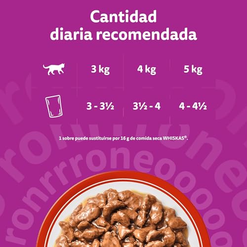 Miniatura 6 de Whiskas Comida Húmeda en salsa para Gatos Selección Clásicos 13 x 4 bolsitas x 85g
